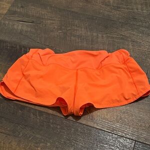 Lululemon Athletica Vibrant Orange Athletic Shorts